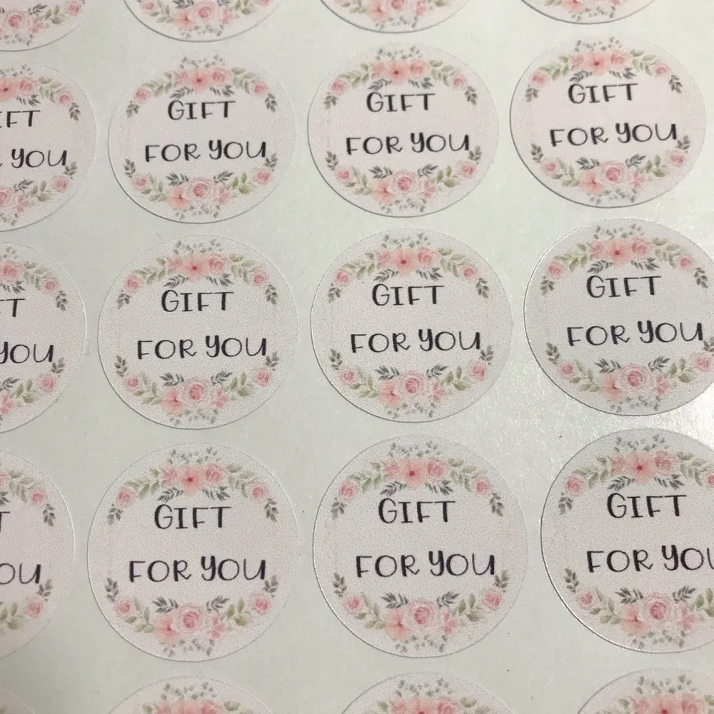 70 gift for you stickers 1.25” round glossy